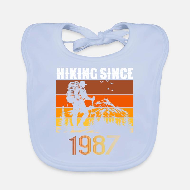 Hiking since 1987, Vintage Geburtstag Geschenk Baby Bio-Lätzchen
