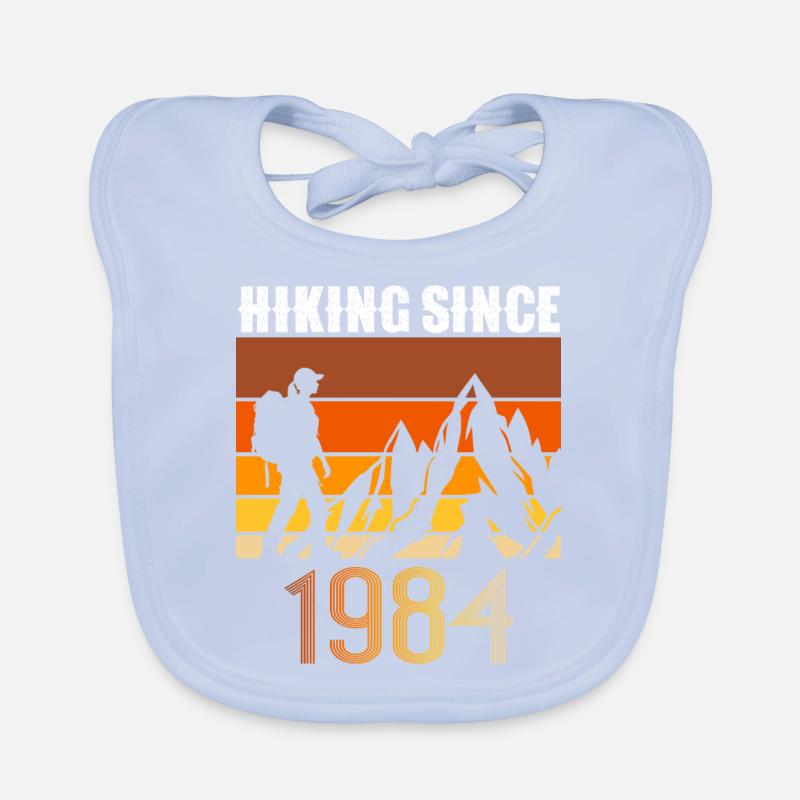 Hiking since 1984, Vintage Geburtstag Geschenk Baby Bio-Lätzchen