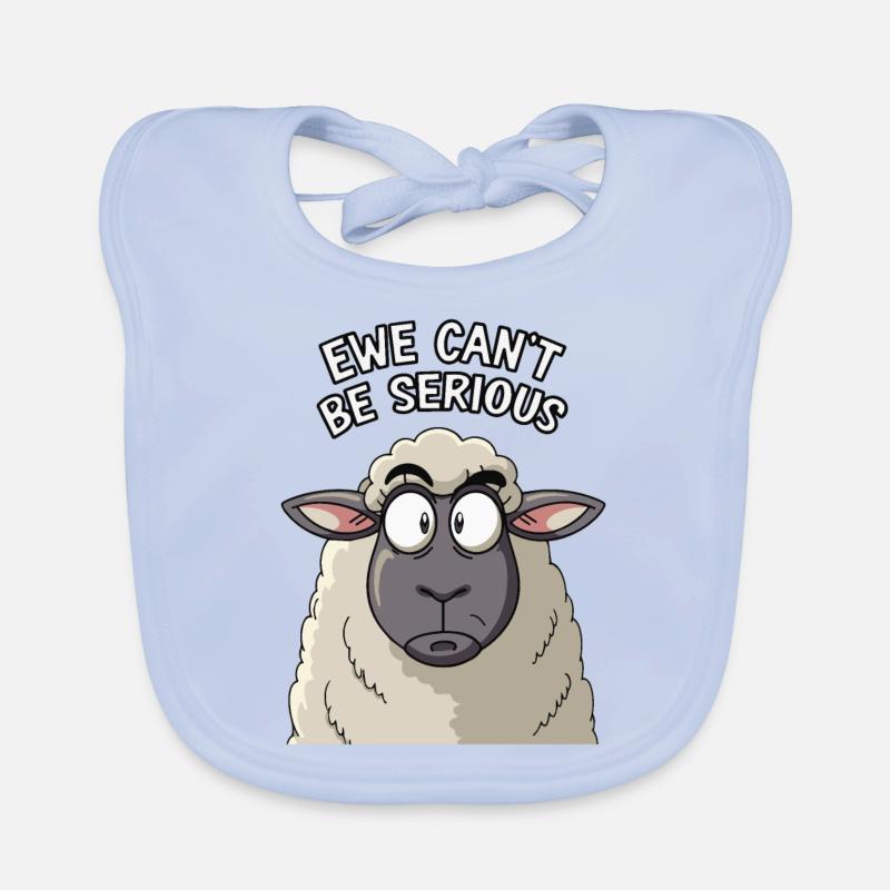 Ewe ne peut pas être sérieux - conception de mouton drôle Bavoir bio Bébé