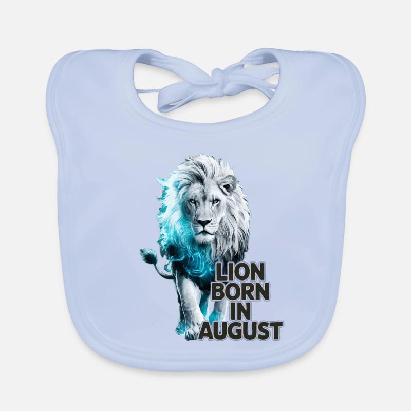 Zodiac sign Leo - born in August Organic Baby Bibs