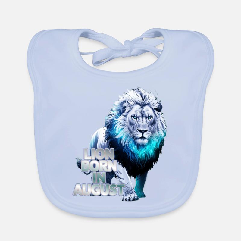 Zodiac sign Leo - born in August Organic Baby Bibs