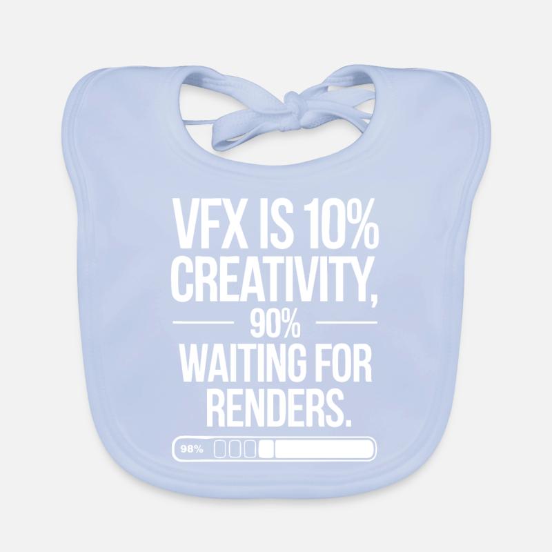 VFX is 10% creativity and 90% waiting for render Baby Bio-Lätzchen