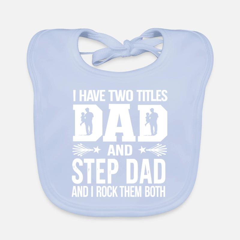 2 Titles: Father and Stepfather and Rock Both Organic Baby Bibs