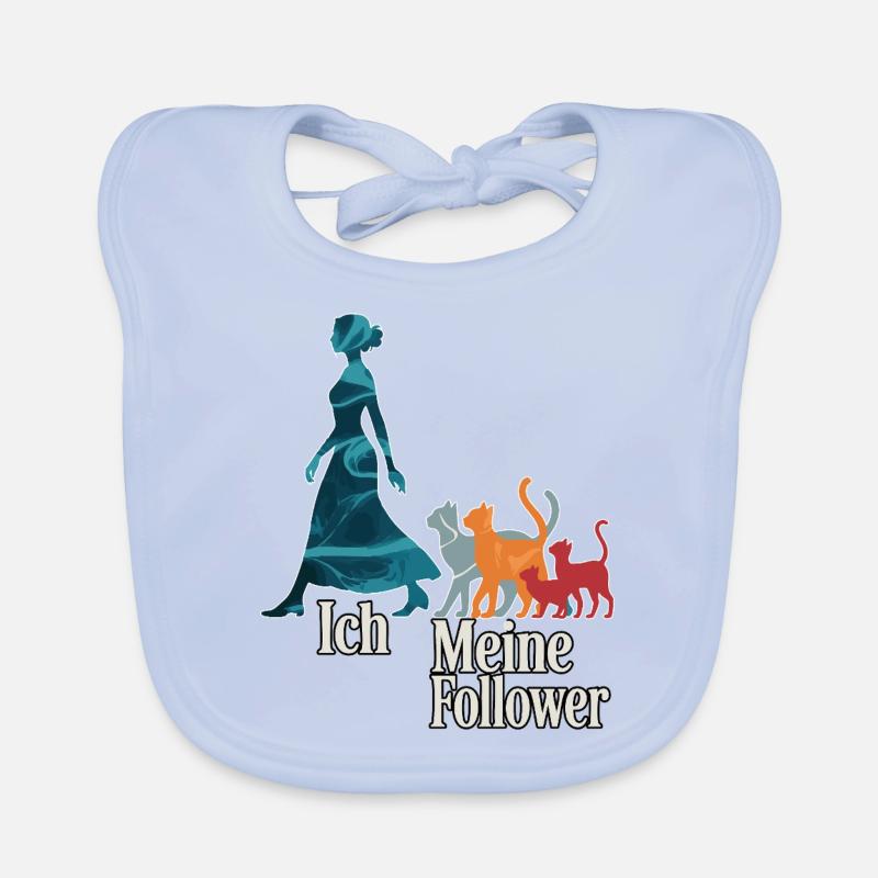 Ich & meine Follower – Katzenhumor Design Baby Bio-Lätzchen