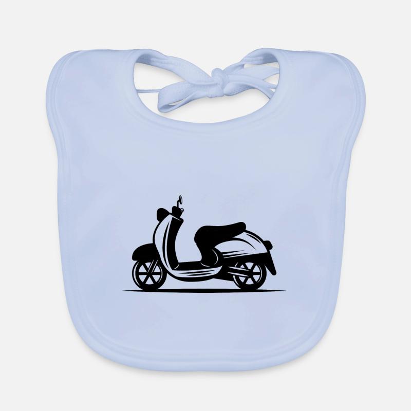 Mobylette - Scooter Bavoir bio Bébé