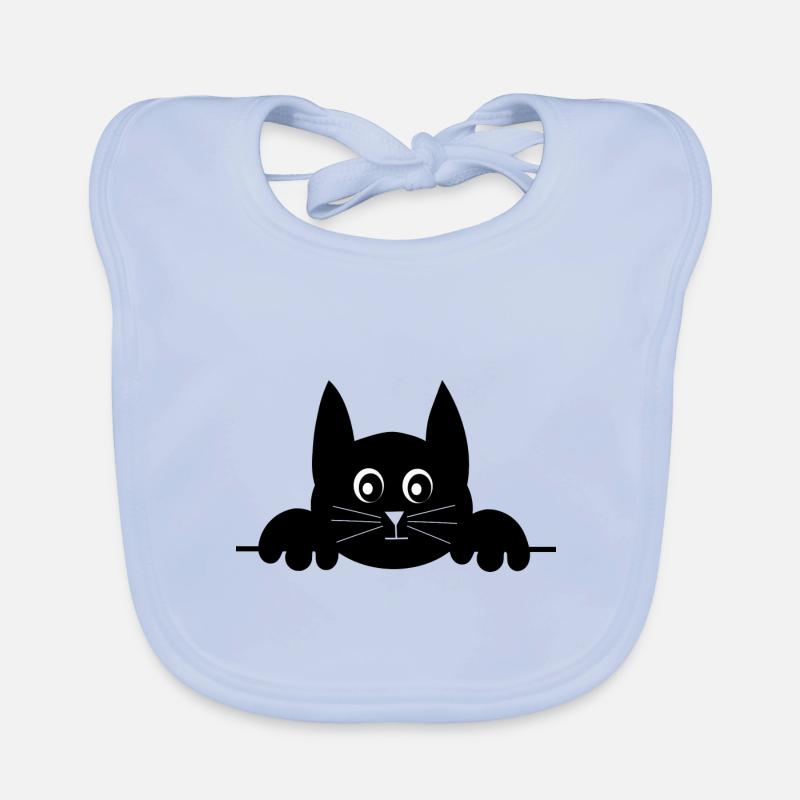 chat noir chat chaton doux cadeau de Noël Bavoir bio Bébé