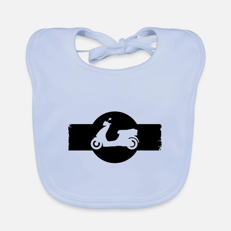 Mobylette - Scooter Bavoir bio Bébé