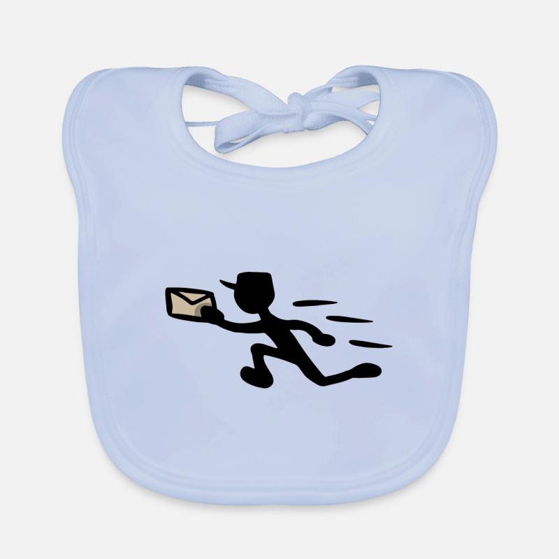 Postman Courier Delivery Express Shipment Post Organic Baby Bibs