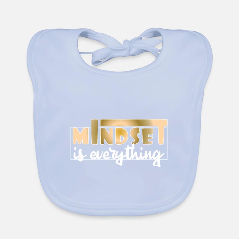 Mindset is everything - Baby Bio-Lätzchen - sky Blue