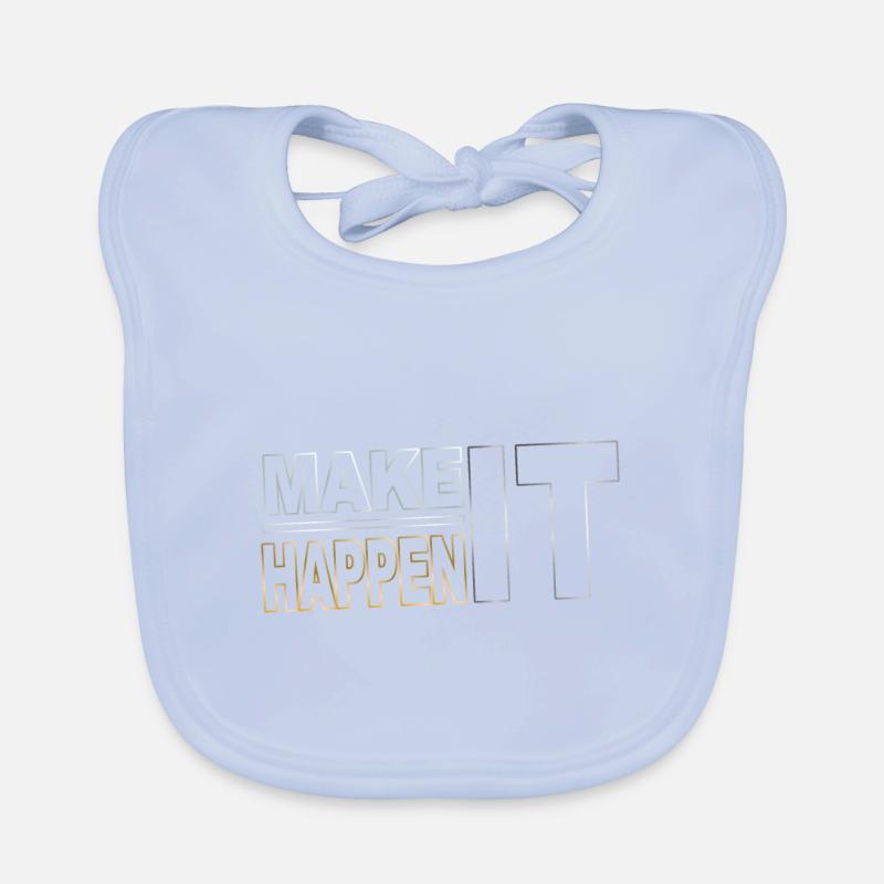 Make it happen - realize your goals Organic Baby Bibs