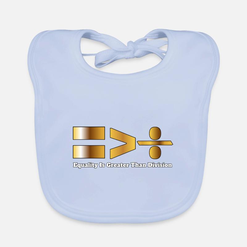 Equality is greater than division Black History Organic Baby Bibs