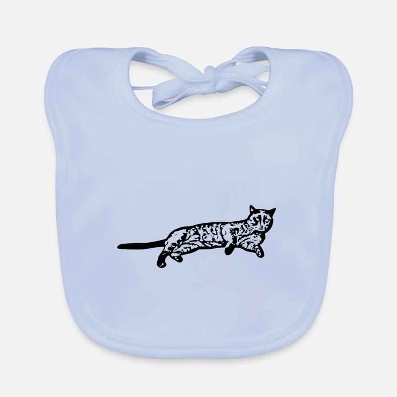 Chat chat noir chaton Bavoir bio Bébé