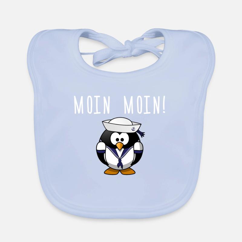 Moin Moin Pinguin Geschenk Baby Bio-Lätzchen