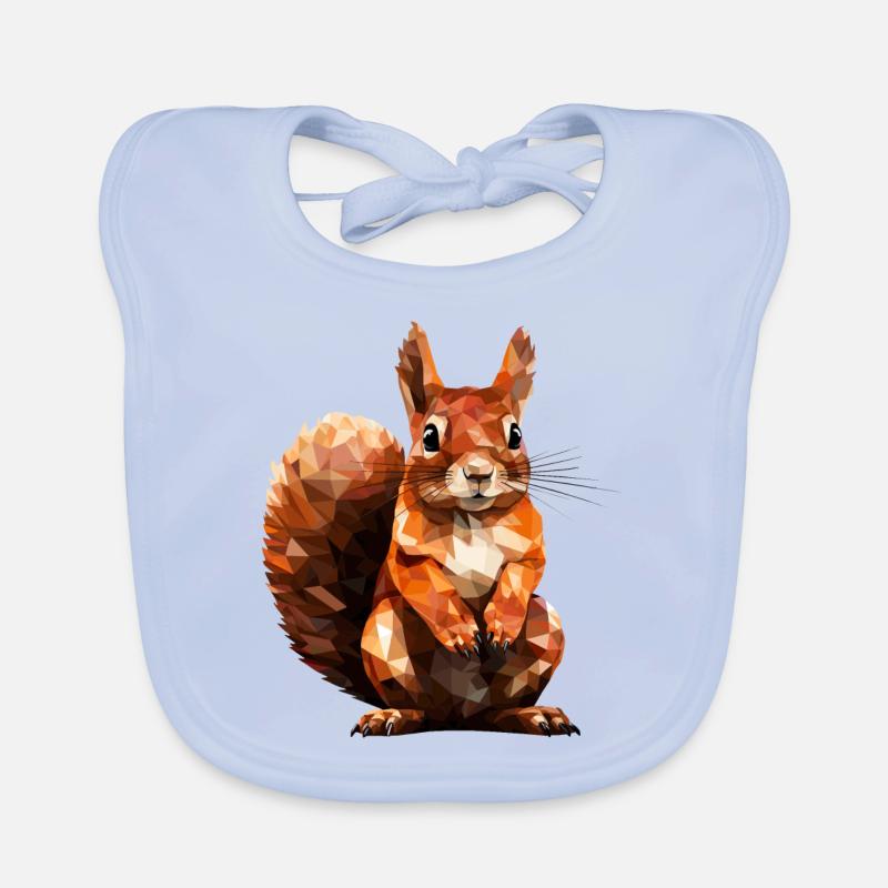 Eichhörnchen im Polygon Stil Baby Bio-Lätzchen
