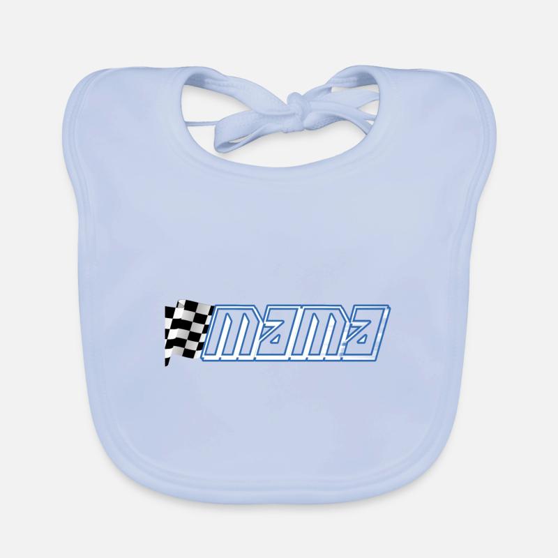 Course Assortie Familiale Voiture de course Pit Crew Maman Bavoir bio Bébé