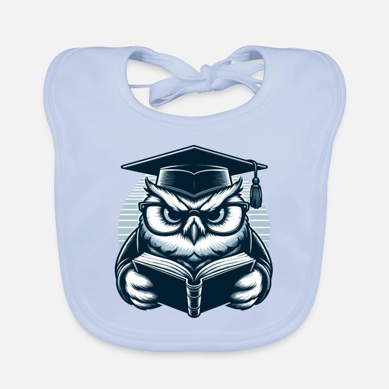 Lesende Eule Baby Bio-Lätzchen