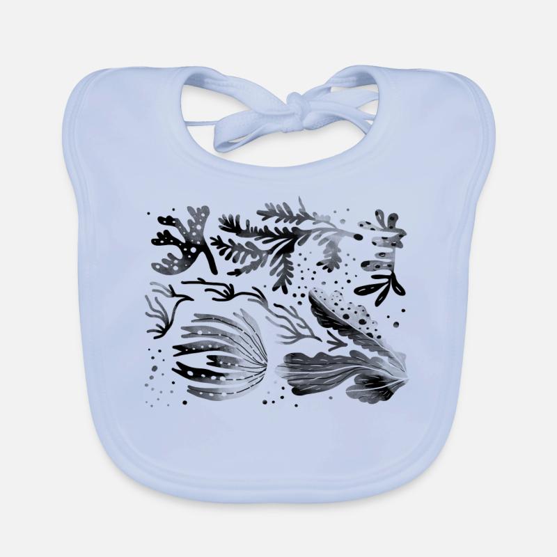 Algae underwater diving Organic Baby Bibs