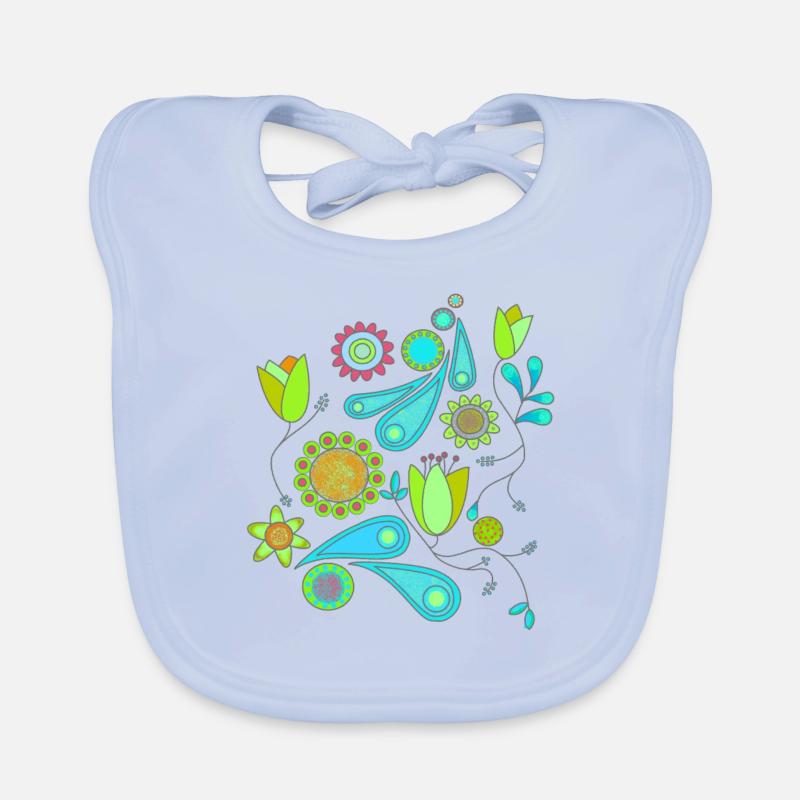 motif de fleurs Bavoir bio Bébé