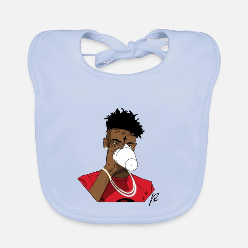 21 Savage Lean Cup Organic Baby Bibs