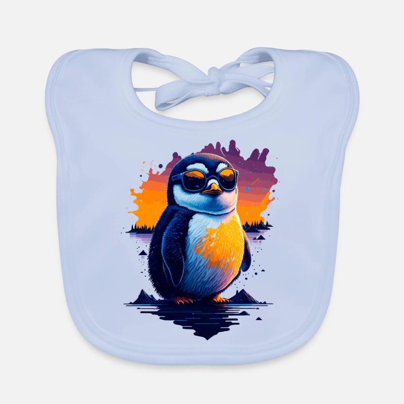 Cute Penguin Organic Baby Bibs