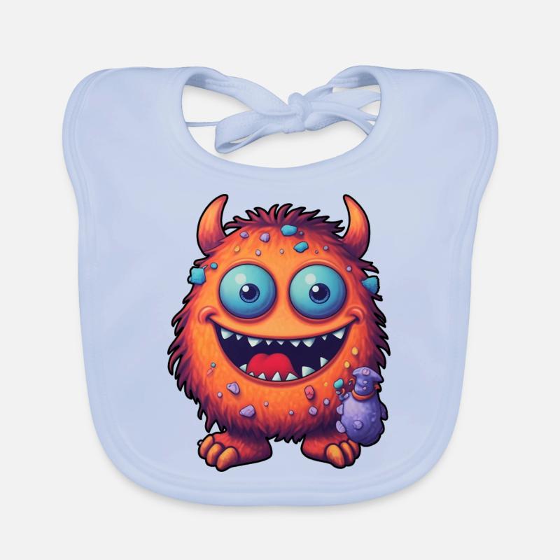 Petit monstre « Kuller » dans le style comique Bavoir bio Bébé
