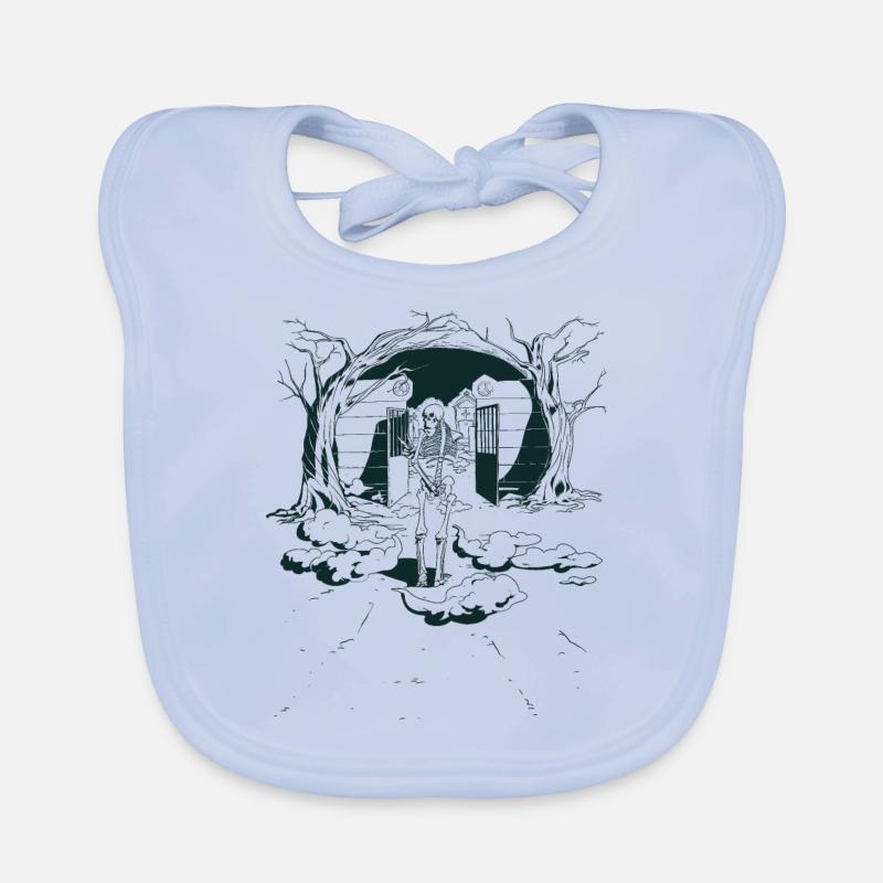 Peaceful Skeleton Organic Baby Bibs