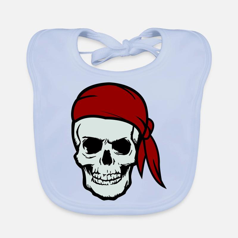 skull pirate Organic Baby Bibs