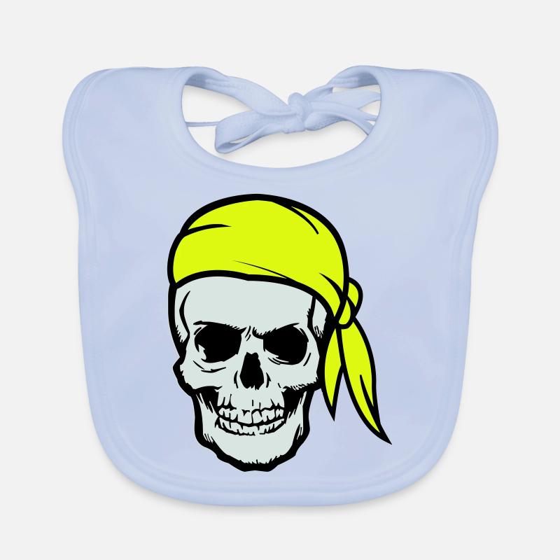 Skull Pirate Ahoy Organic Baby Bibs