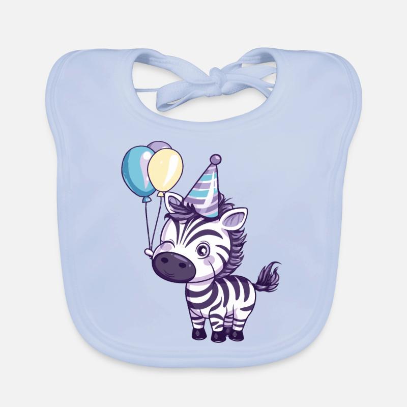Zebra Geburtstag Comic Baby Bio-Lätzchen