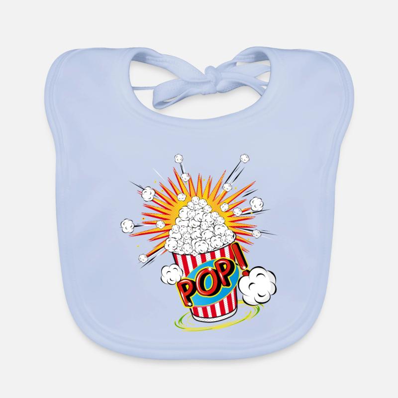 Pop-corn dans un style pop art Bavoir bio Bébé