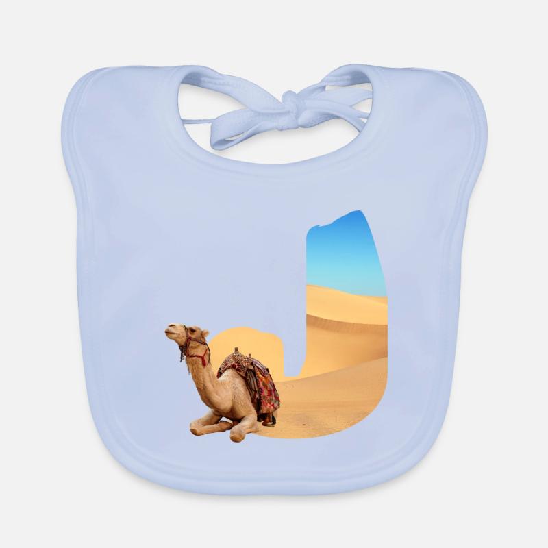 wüste mit kamel j Baby Bio-Lätzchen