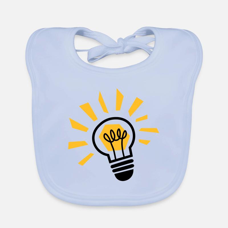 Light bulb - Glühbirne - ampoule - Lampe - Licht Baby Bio-Lätzchen
