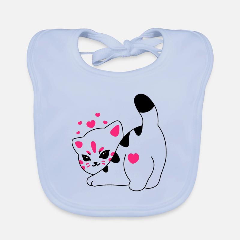 Chat espiègle Bavoir bio Bébé