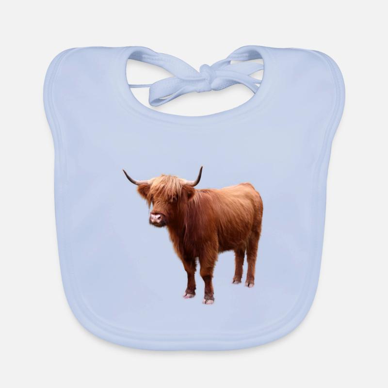 Scottish Highland cattle Organic Baby Bibs