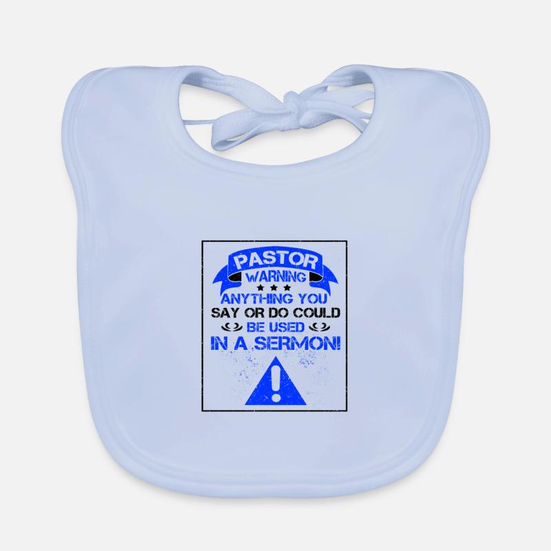 Pastor verschenkt alles, was in der Predigt gesagt oder getan wird Baby Bio-Lätzchen