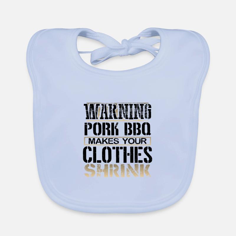 Pork BBQ Lover Gifts Warning Pork BBQ Makes Organic Baby Bibs