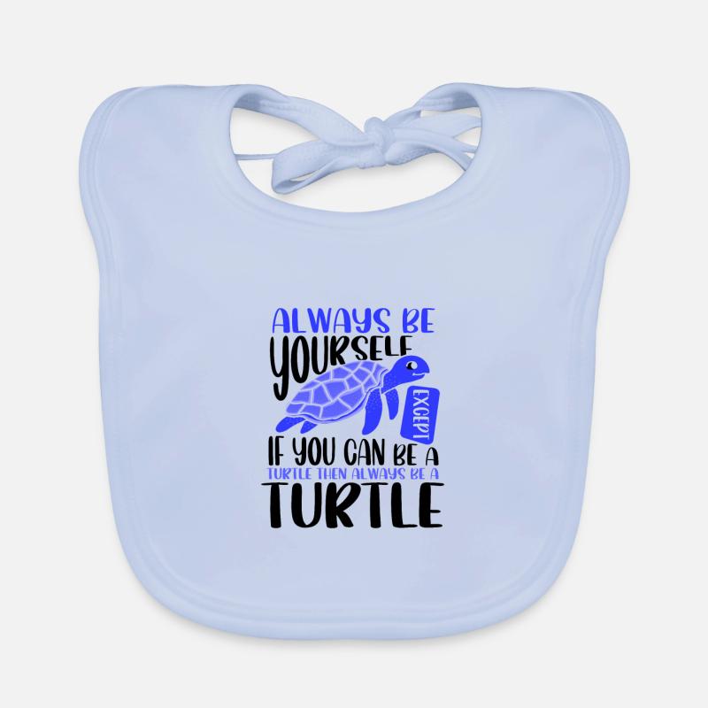 Niedliches Meeresschildkrötengeschenk Sei immer du selbst oder sei ein Baby Bio-Lätzchen