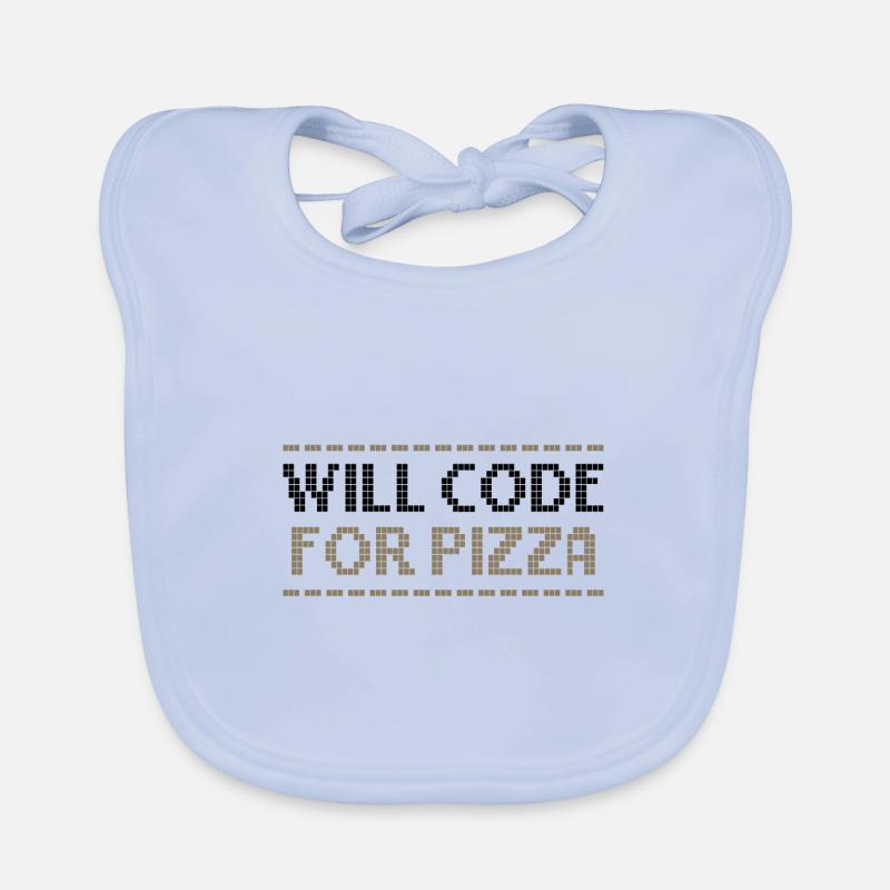 Le codage informatique codera pour le programmeur de pizza Bavoir bio Bébé