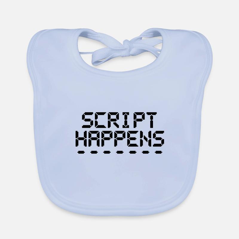 Computerprogrammierskript passiert Programmierer Baby Bio-Lätzchen