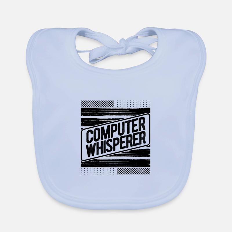 Computerflüsterer Geschenke Computer Geschenk Computer Baby Bio-Lätzchen