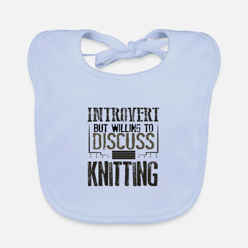 Strickerin Geschenk introvertiert gesprächsbereit Baby Bio-Lätzchen