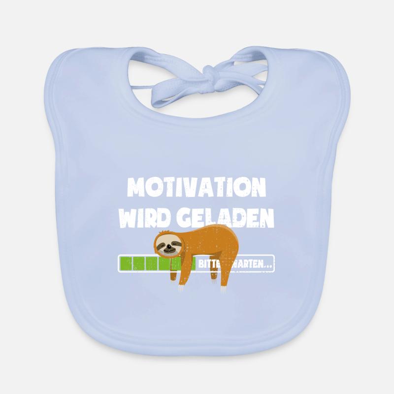 Faultier - Motivation wird geladen - bitte warten Baby Bio-Lätzchen