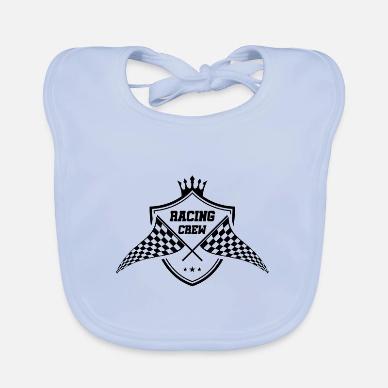 racing flag symbol flag team Organic Baby Bibs