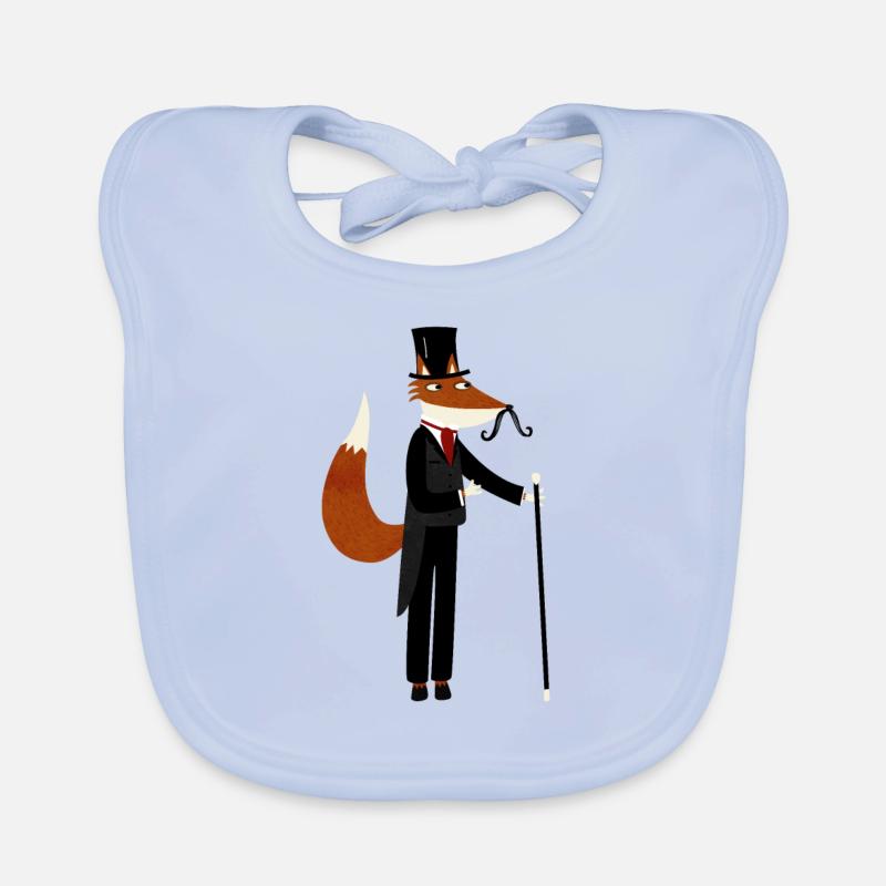 Sir Fox takes a stroll Organic Baby Bibs