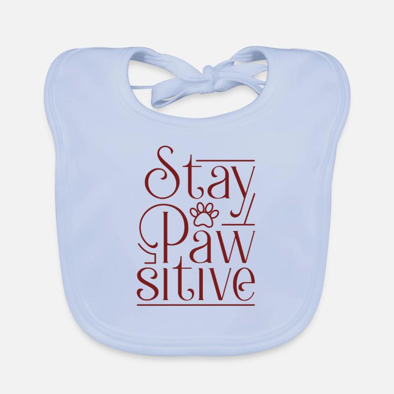Tierliebhaber-Geschenk-Idee bleiben pawsitive Baby Bio-Lätzchen