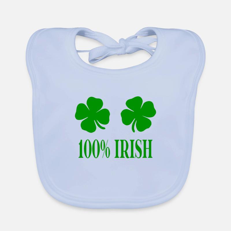 Kleeblatt 100% Irish St. Patricks Day Geschenkidee Baby Bio-Lätzchen
