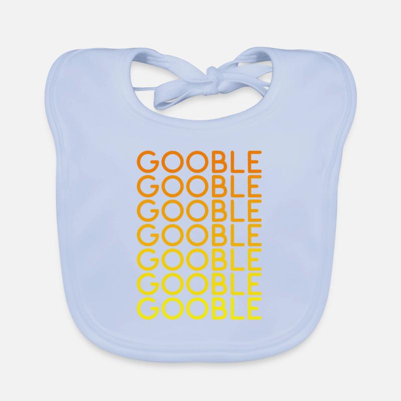Thanksgiving Gobble Gobble Gobble Turkey Dinner Organic Baby Bibs