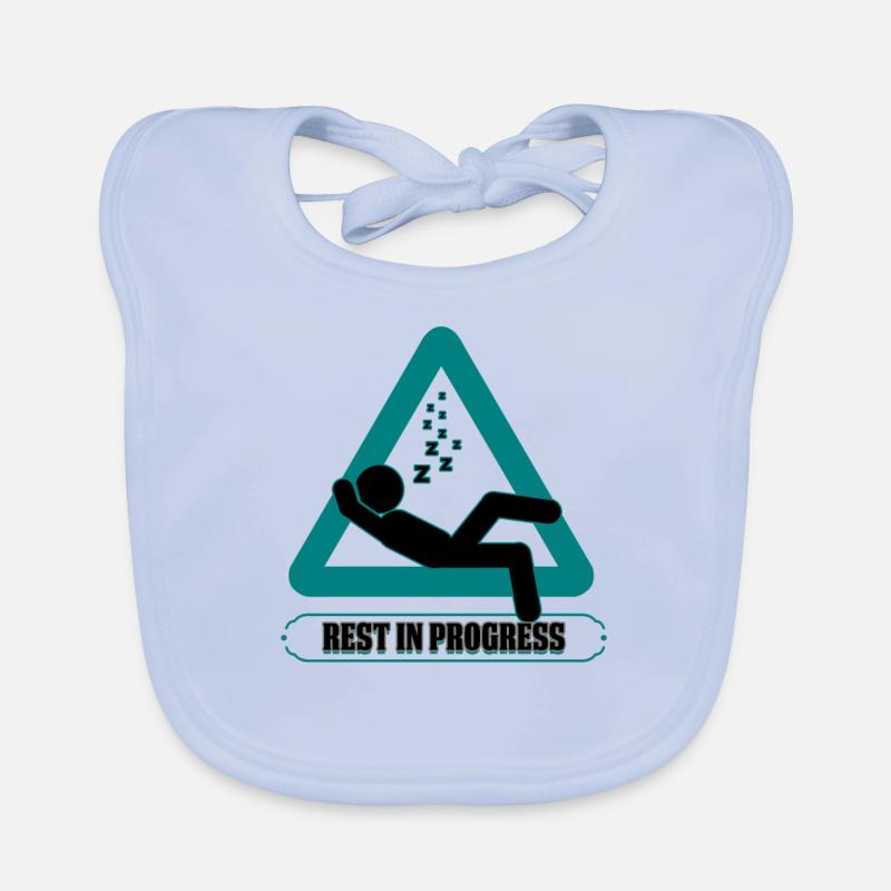 Sleephead Humor Rest in Progress Fun Naptime Gift Organic Baby Bibs