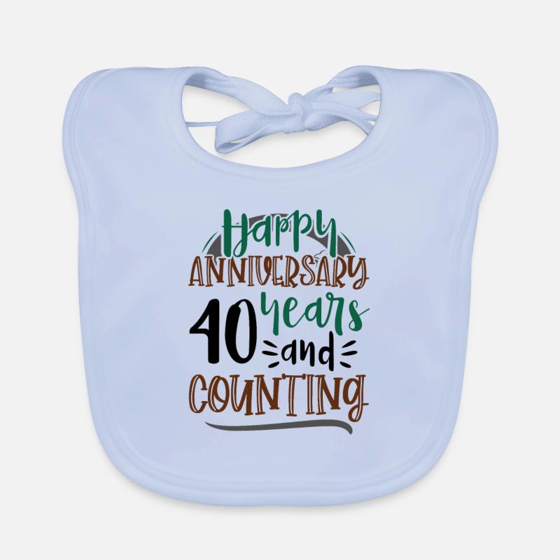 Joyeux anniversaire 40 ans et 40e Bavoir bio Bébé