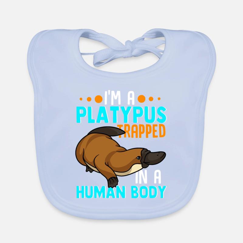 Ich bin ein Schnabeltier im menschlichen Körper Schnabeltierliebhaber Geschenk Baby Bio-Lätzchen